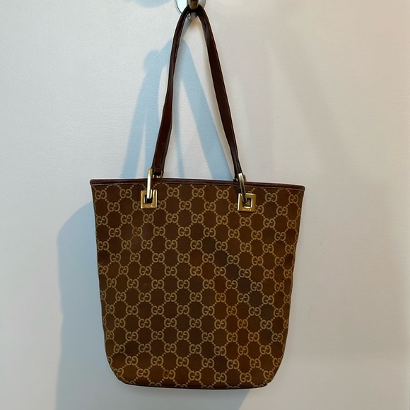 Gucci GG Vintage Canvas Tote Brown - Picture 1 of 8